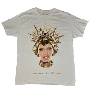 Beyonce II Hands II Heaven Tee M White Cowboy Carter Tour 2025 Merch NEW *flaws